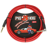 Pig Hog Cable P Guitarra, Bajo  Candy Apple 3m Angulado