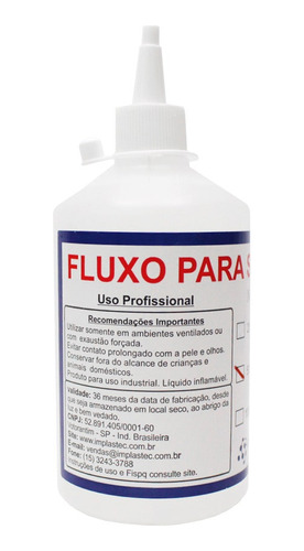 Fluxo De Solda Líquido Implastec 500ml