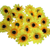 Girassol 100 Cabeças C/7cm Da Flor Artific. Arranjo Enfeite