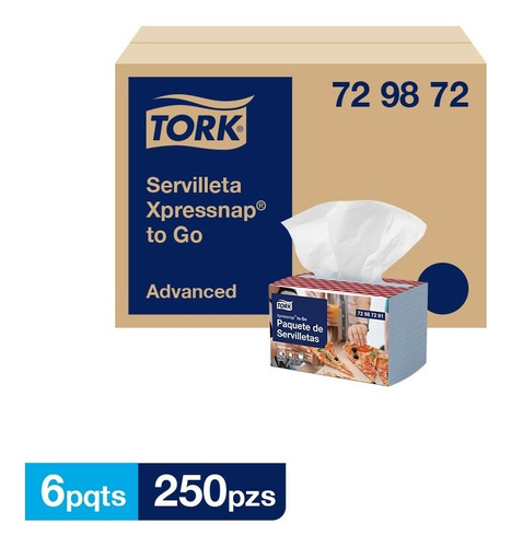 Tork Xpressnap To Go Regular 6 Paquetes De 250 Piezas