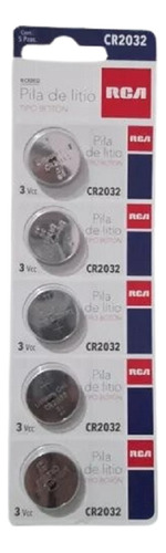 Pack Blister 5 P I L A S Litio Rca Cr2032 Control Automotriz