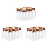 60 Vials, Mini Glass Bottles With Cork Stoppers, Wis