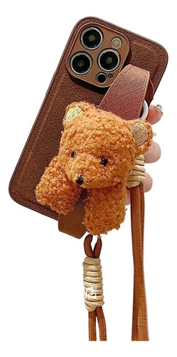 Funda De Teléfono Con Pulsera De Muñeco De Oso De Peluche