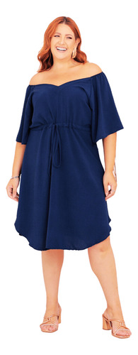 Vestido Feminino Curto Plus Size Soltinho Evangelico