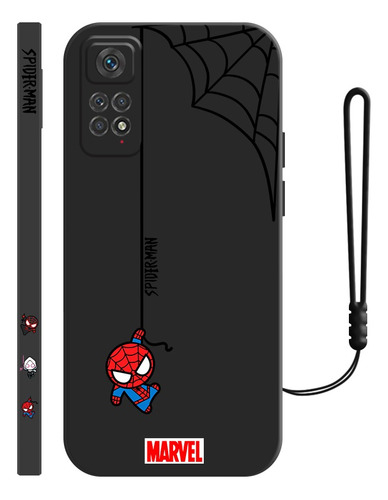 Funda De Silicona Diseño De Spiderman Para Xiaomi + Correas
