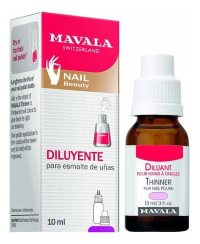 Diluyente Para Esmalte De Uñas Mavala 10ml