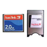 Tarjeta Compact Flash 2gb Sandisk Cf + Adaptador Pcmcia Ata