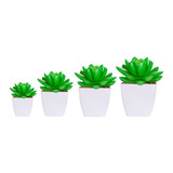 Vaso De Plantas Artificial Pequenos Para Decoração 4 Unid.