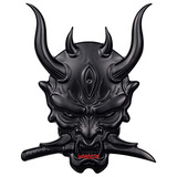 Emblema De Coche Ghost Samurai, Calcomanía De Metal De...