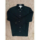 Camisa Verde De Cuadros H & M Talla M Slim Fit 