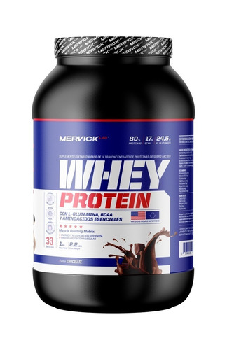 Suplemento En Polvo Mervicklab  Whey Protein Proteínas Sabor Chocolate En Pote De 1kg