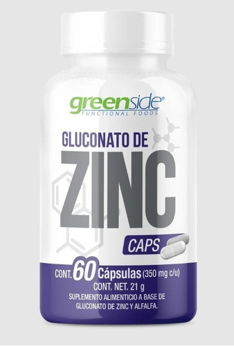 Greenside Gluconato De Zinc Apoyo Para Próstata 60 Caps  Sfn