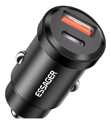 Cargador Essager Carga Rápida 30w Para Carro Doble Puerto