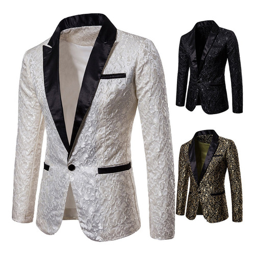 Blazer De Diseño Moderno De Jacquard Para Hombre