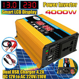 Inversor De Carro Com 2 Saídas 12v-110v 4000w Digital Smart