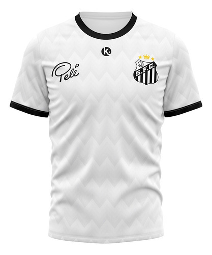 Camiseta Futbol Kapho Santos Blca Retro O Rey Pele 10 Adulto