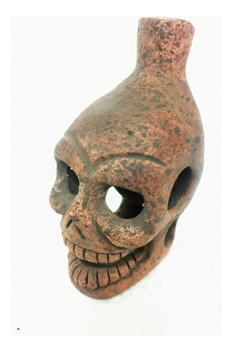 Silbato De La Muerte Azteca Mictlantecutli Prehispánico Rep