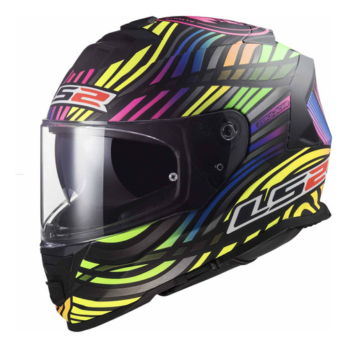 Casco Para Motocicleta Cerrado Ls2 Storm Ll Power Arcoiris