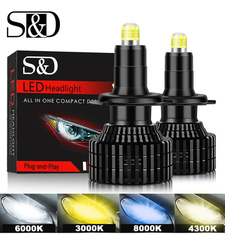 Kit De Faros Led H7 H11 H1 H3 9005 9006 9012 6000 K 3000 K