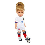 Ropa Muñecos - Mbd Soccer Outfit Fits American 18 Inch Girl 