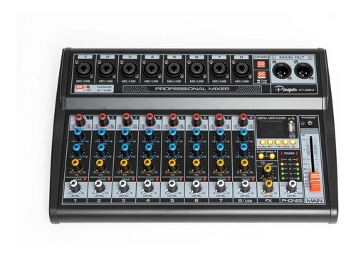 Consola Mixer Parquer 8 Canales Dsp Usb Phantom Bluetooth