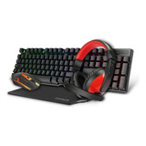 Combo Teclado, Mouse, Pad Y Audífonos Gamer Tedge Rgb Gamer