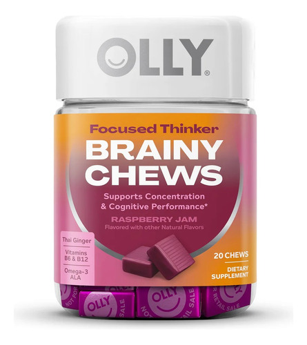 Olly Brainy Chews Vitaminas Para La Concentración 20 Pzas