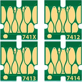Kit 4 Chips Tinta Hdk+c+m+y Epson Surecolor F6200 9200 7070 