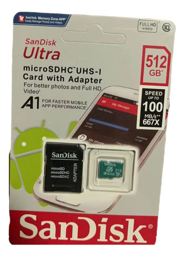 Memoria Micro Sd 512gb Para Nintendo Switch 4k 100 Mb/s