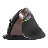 Mouse Vertical Sem Fio Recarregável Delux  M618 Mini Jet Black