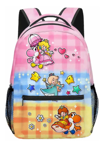 Mochila Diseño Completo Princesa Peach De Super Mario Bros