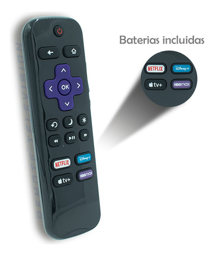 Control Remoto Onn Para Roku Tv Nuevo