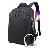  Mochila Impermeable Para Laptop Usb 15.6 Pulgadas Hombres 