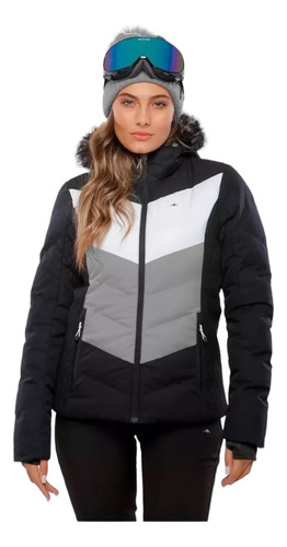 Campera Montagne Vayne Mujer Impermeable Sky