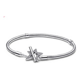 Hermosa Pulsera De Plata Pandora Con Estrella En T Original1