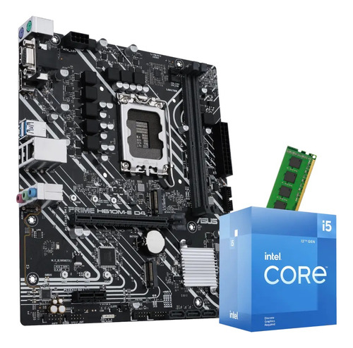 Combo Actualización Pc Intel Core I5 12400f + H610m + 16gb