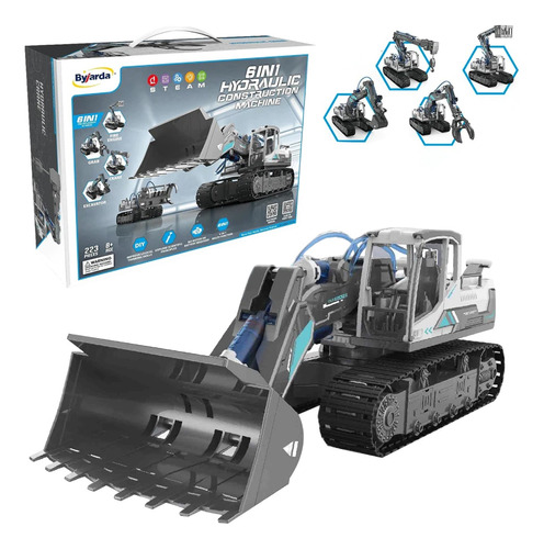 Excavadora Hidráulica Bulldozer 6 En 1 Kit Robótica 223pcs 