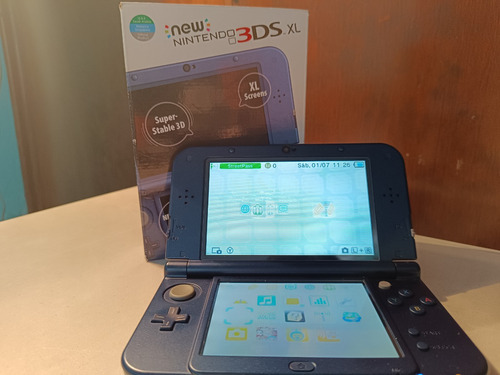 New Nintendo 3ds Xl Blue Con Caja 64 Gb Lleno De Juegos