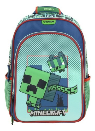 Mochila Minecraft Bliper Chenson Primaria Backpack Mc66007-9