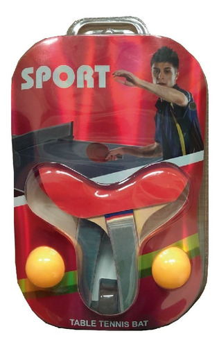 Set Ping Pong 2 Paletas + 2 Pelotas Cat. 300 Adultos Niños C