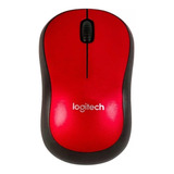 Mouse Logitech M185 Rojo Inalambrico Usb (910-003635)