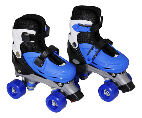 Patins 4 Rodas Roller Azul Infantil Tamanho G