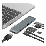 Adaptador Usb-c 7 En 1 Multipuertos Para Macbook Air/pro