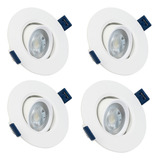 Paq. 4 Pzs Dl006-6.5w-f Luminario De Led De Empotrar P/techo Color Luz Blanca