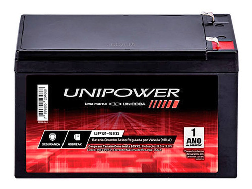 Bateria Selada Para Sistemas De Segurança 12v/5ah - Unipower