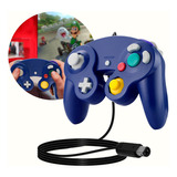 Control Gamecube Joystick Clásico Alámbrico Para Nintendo Color Azul