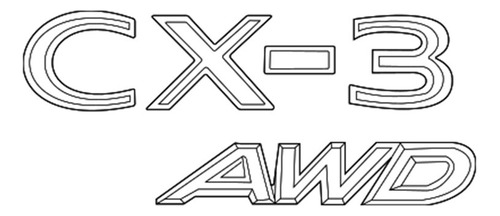 Emblema Logo Posterior Mazda Cx3 Original Foto 3