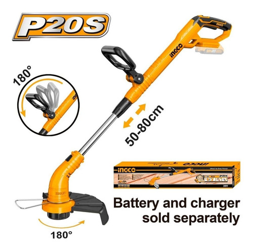 Orilladora Para Pasto  Inalambrica S/bat S/carg 20v Ingco