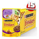 Sachê Ração Úmida Purina Friskies Gatos Adultos - Caixa 15un