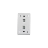 Faceplate Doble Rj45 Blanco / Wihte - Hellermann Tyton